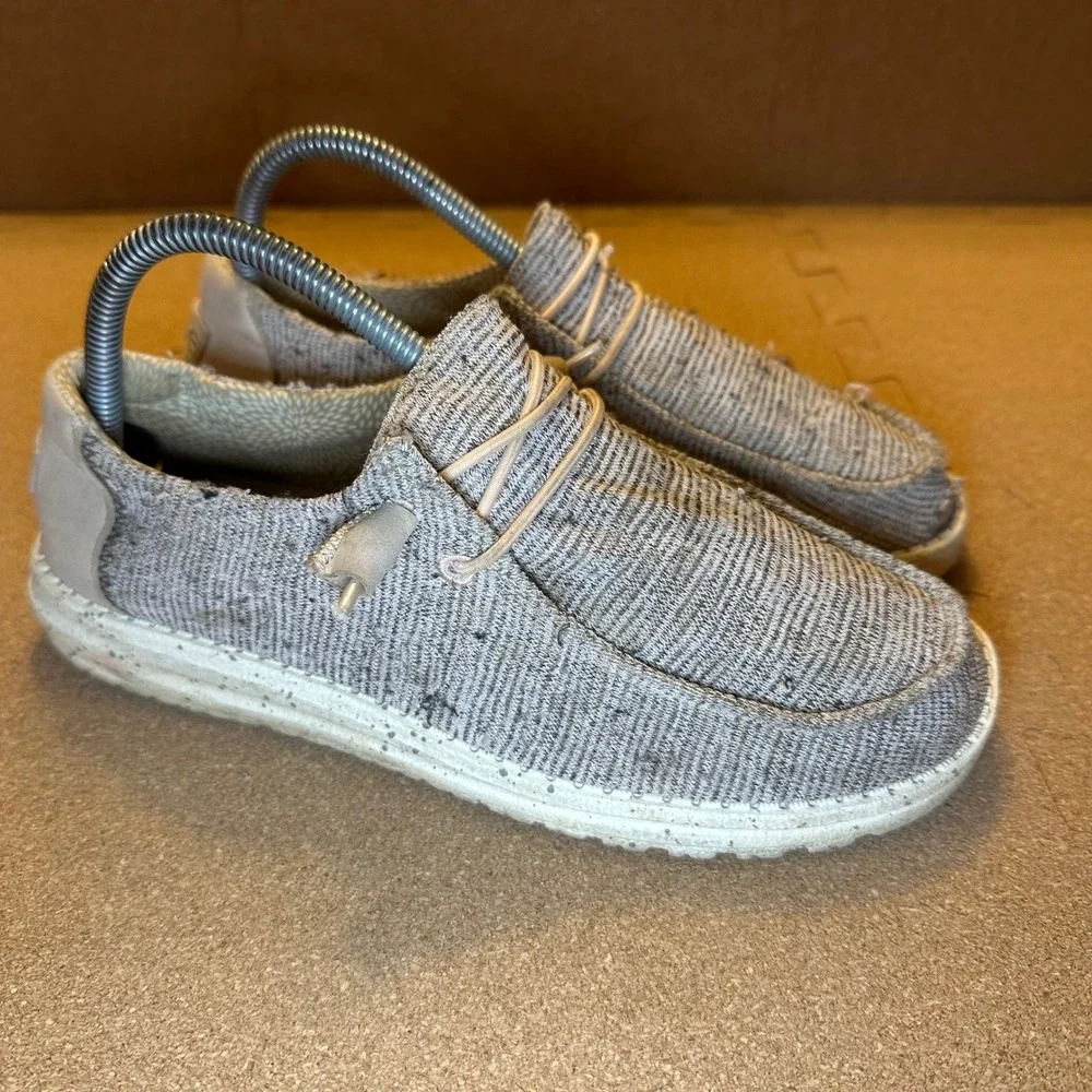 Hey Dude Wendy Stretch Rose‎ Grey Slip On Loafers Womens Size 8 121416830